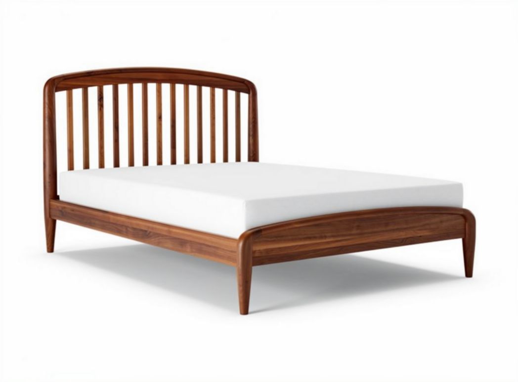 Lit en bois avec sommier intégré pour chambre - 200 x 150 x 90cm
