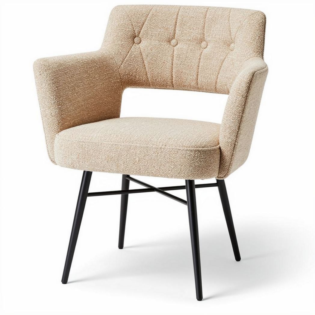 Chaise moderne en velours pour salle à manger - 60 x 60 x 80cm